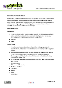 Bauanleitung für ein Insektenhotel