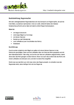 Bastelanleitung für den Regenstab