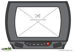 Bastelvorlage: Fernseher