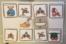 Symbole für Händewaschen