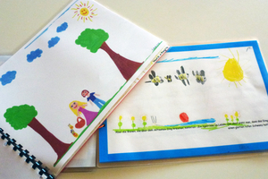 Von den Kindern gestaltete Bilderbücher
