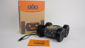 Ein Bild des Lernroboters Rugged Robot mit seinem Starterpaket